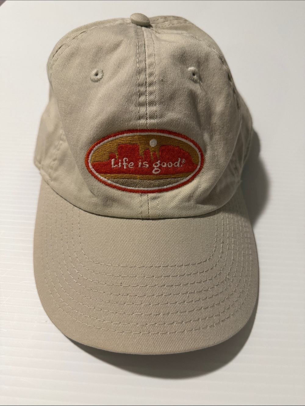 Life is Good Clothing Company Baseball Cap Hat Adjustable Strapback Khaki